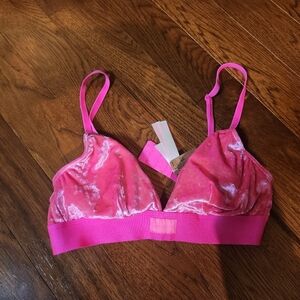 Victorias secret velvet bralette hot pink